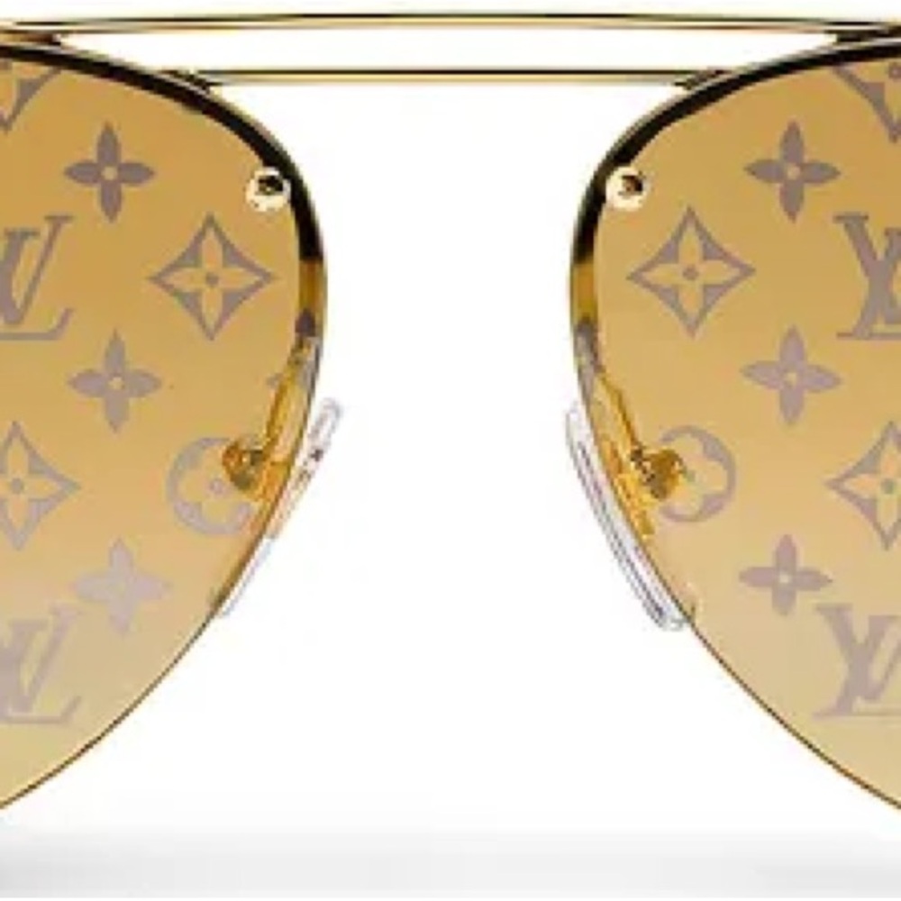 Louis Vuitton Clockwise Gold Monochrome Aviator Sunglasses